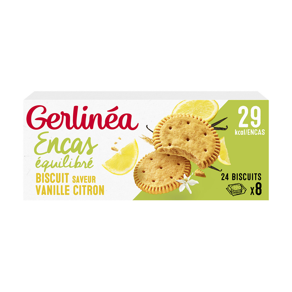 Biscuits minceur vanille citron GERLINEA  - 8x3, 156g