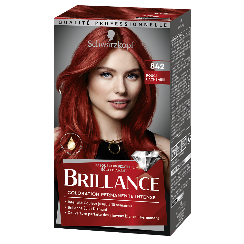 Coloration permanente 842 rouge cachemire SCHWARZKOPF BRILLANCE - 227ml