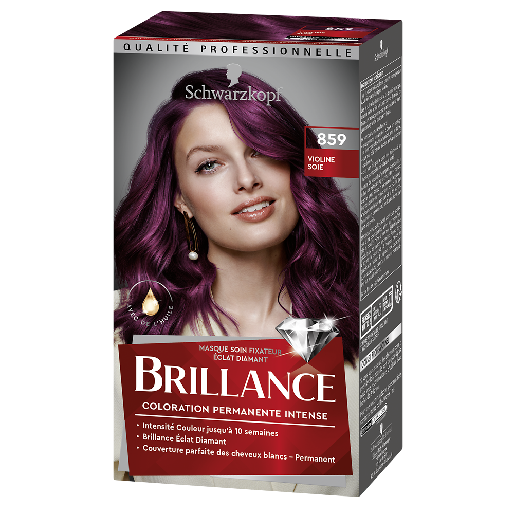 Coloration permanente 859 violine soie SCHWARZKOPF BRILLANCE - 227ml