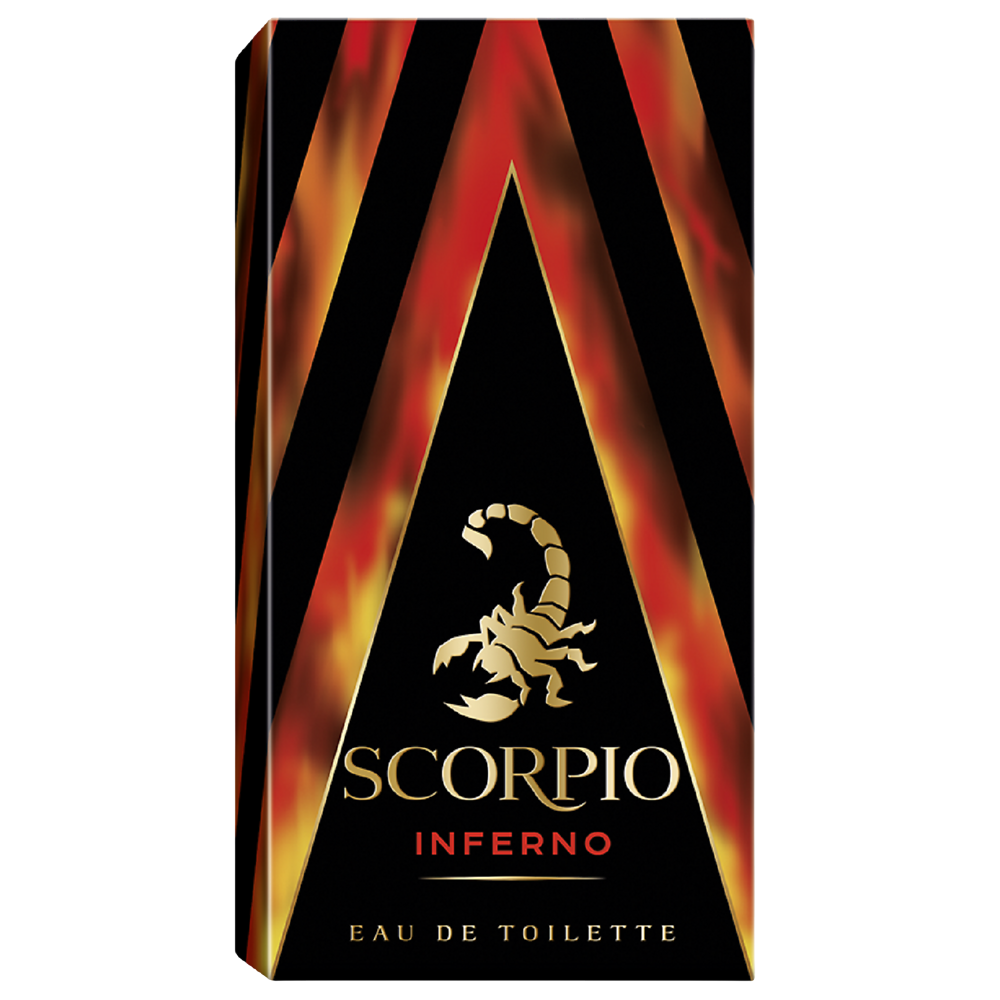 Eau de toilette Homme Inferno feu SCORPIO, Vaporisateur 75ml