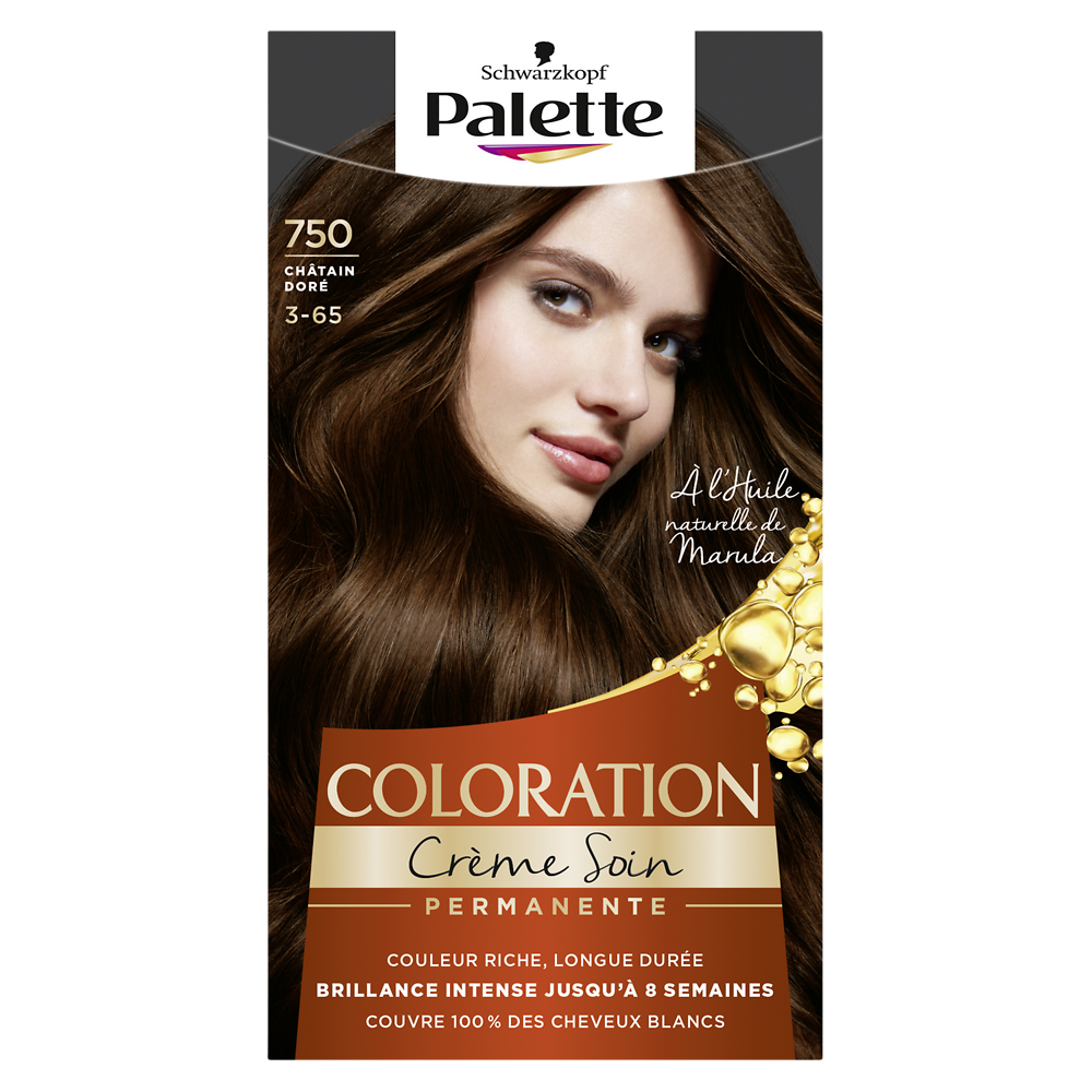 Coloration permanente 750 châtain doré SCHWARZKOPF PALETTE - 165ml