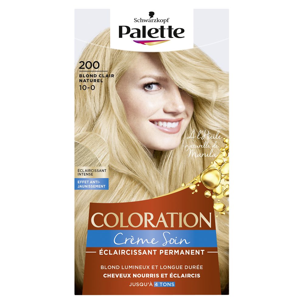 Coloration permanente 200 blond clair naturel SCHWARZKOPF PALETTE - 165ml