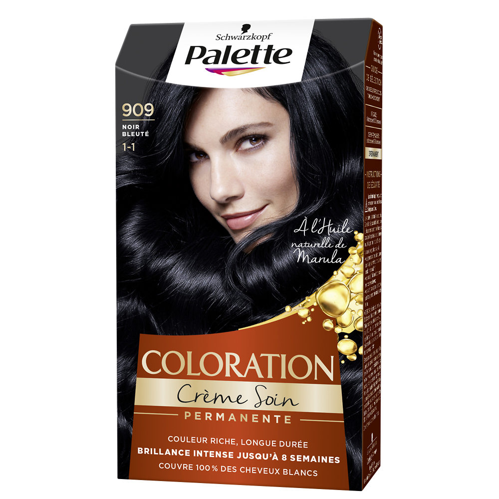 Coloration permanente 909 noir bleuté SCHWARZKOPF PALETTE - 165ml