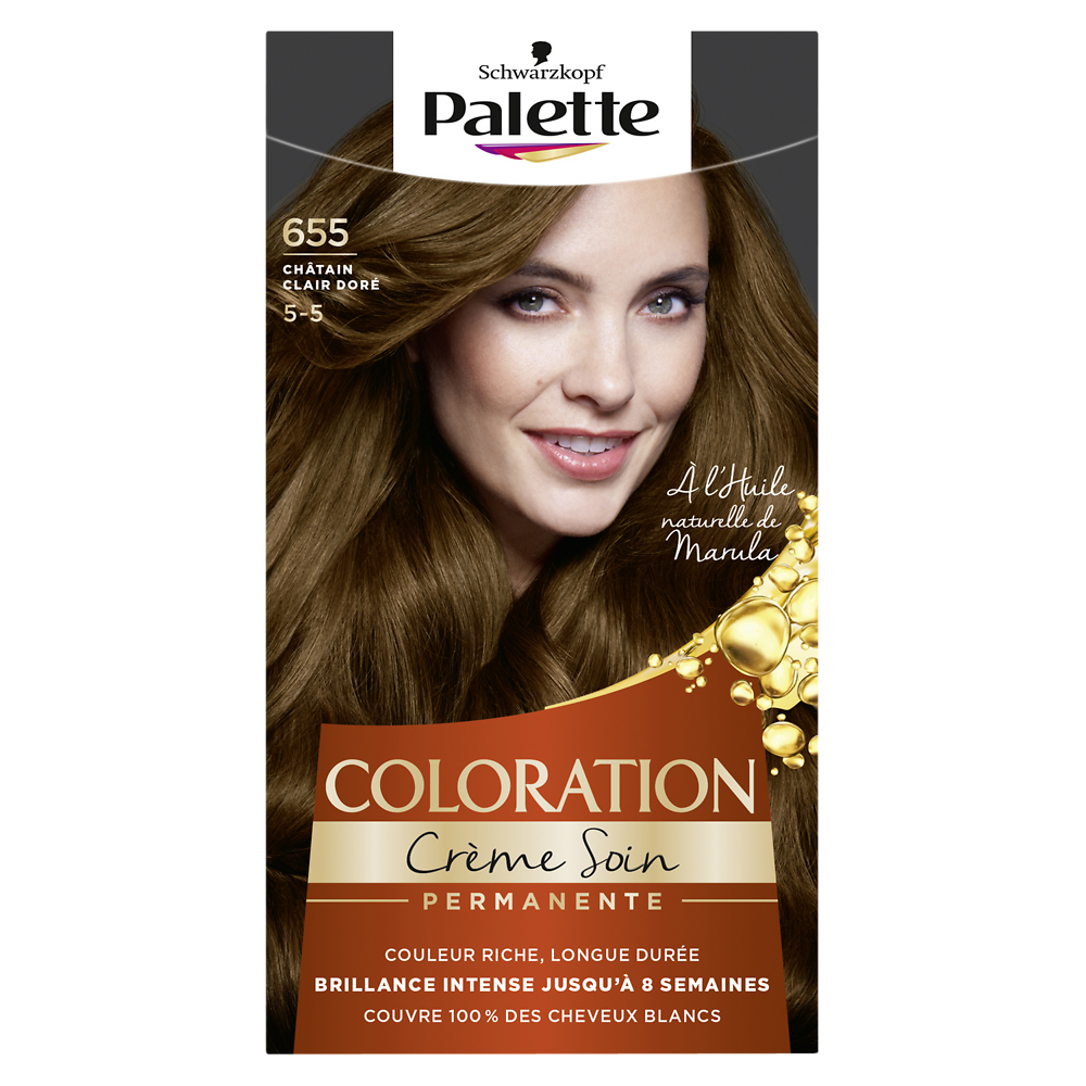 Coloration permanente 655 châtain doré SCHWARZKOPF PALETTE - 165ml