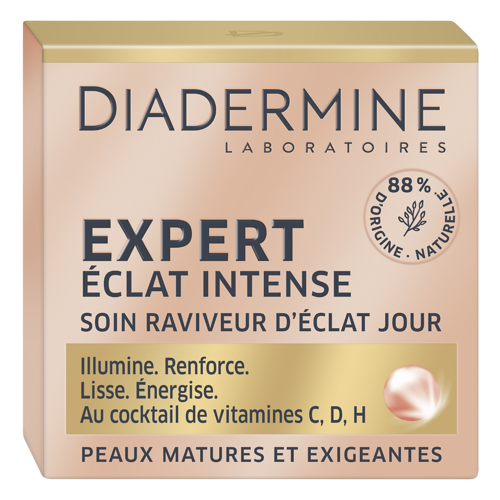 Soin de jour éclat intense pour peaux matures et exigeantes expert DIADERMINE, pot de 50ml