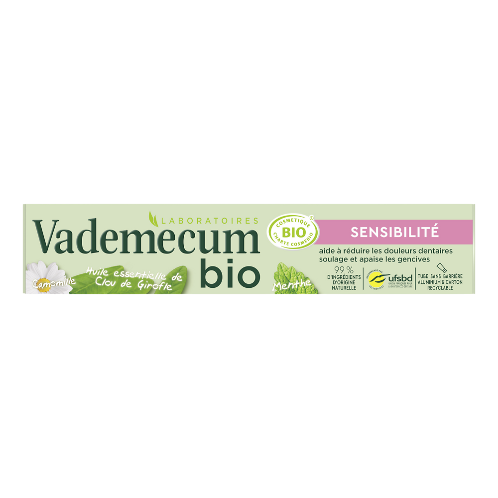 Dentifrice sensibilité girofle/menthe VADEMECUM, 75ml