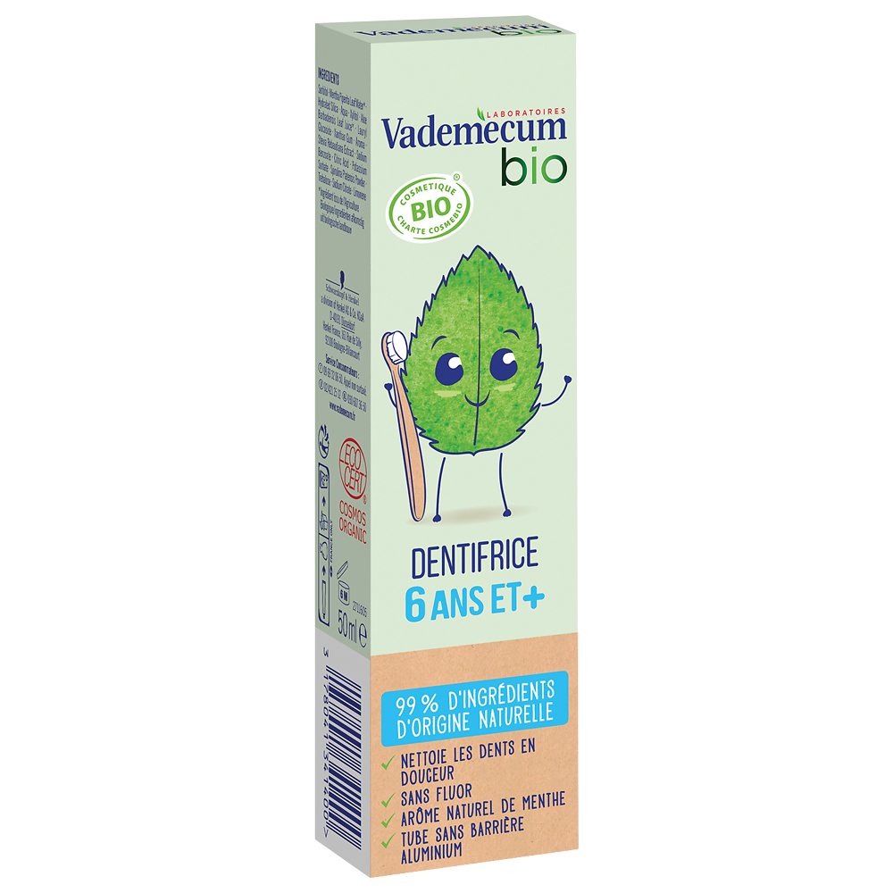 Dentifrice menthe 6 ans et + VADEMECUM, 50ml