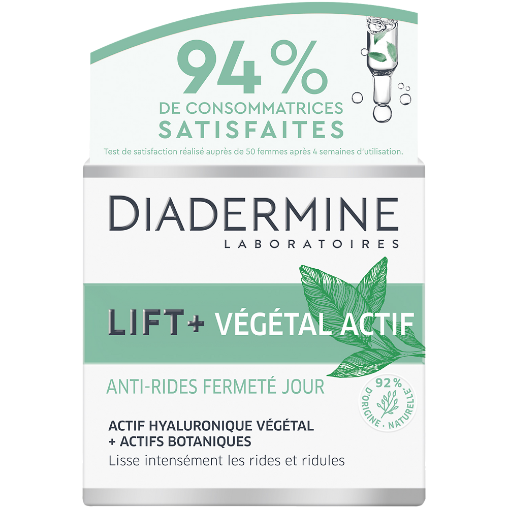 Crème visage visage de jour anti-rides fermeté lift+ végétal DIADERMINE, 50ml