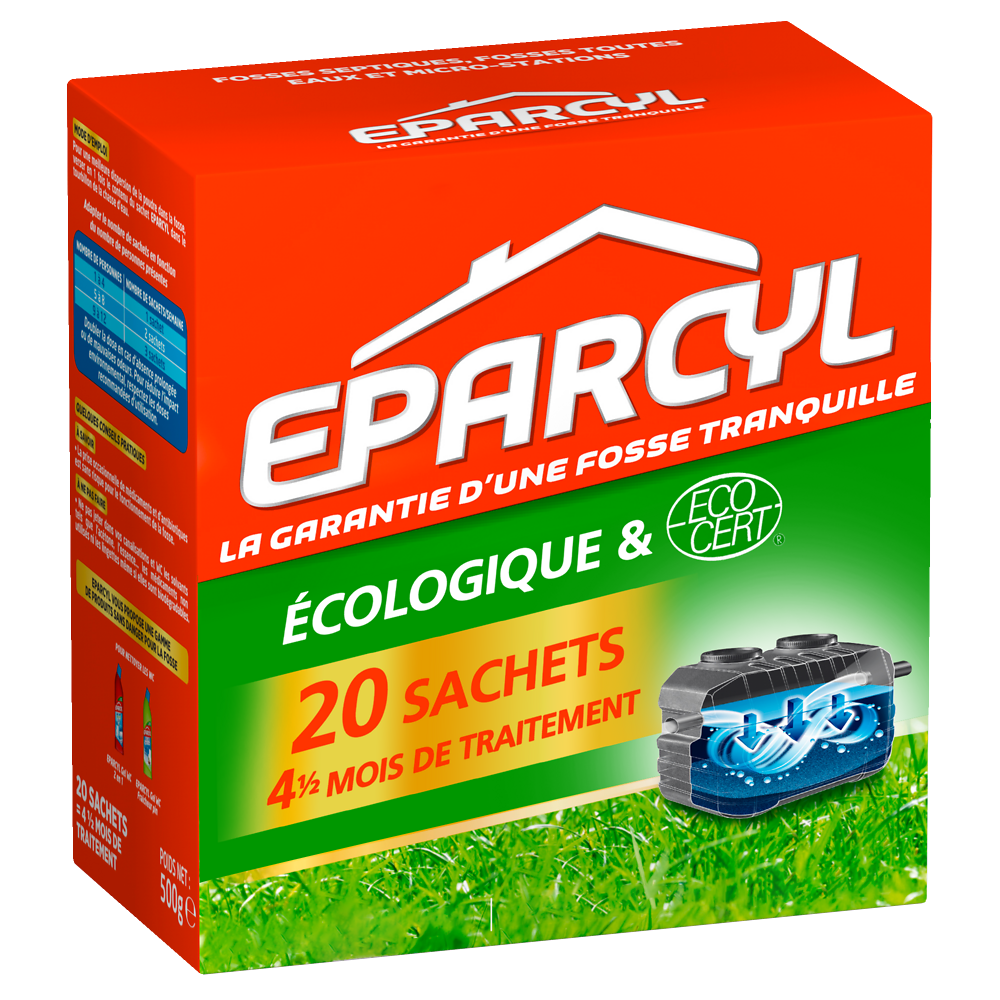 Entretien fosse septique Activateur naturel sachets EPARCYL - X20