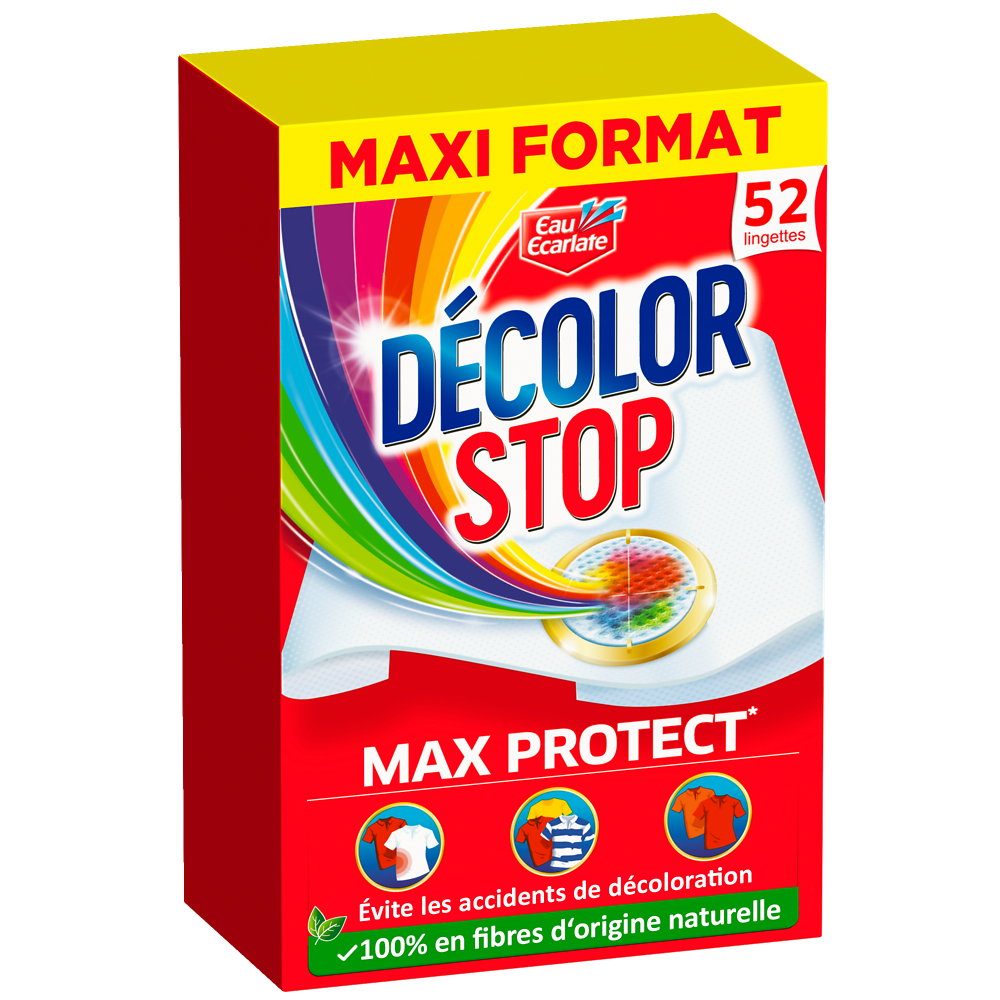 Lingette anti-décoloration max protect DECOLOR STOP - 52 lingettes