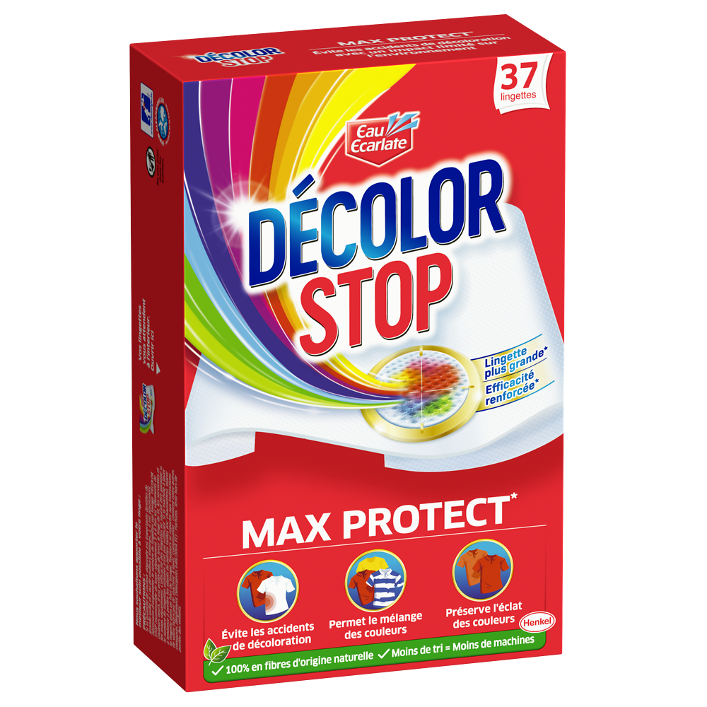 Lingette anti-décoloration max protect DECOLOR STOP - 37 lingettes