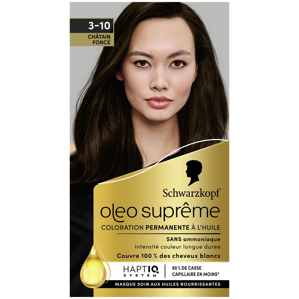 Coloration permanente 3-10 châtain foncé SCHWARZKOPF OLEO SUPREME - 165ml