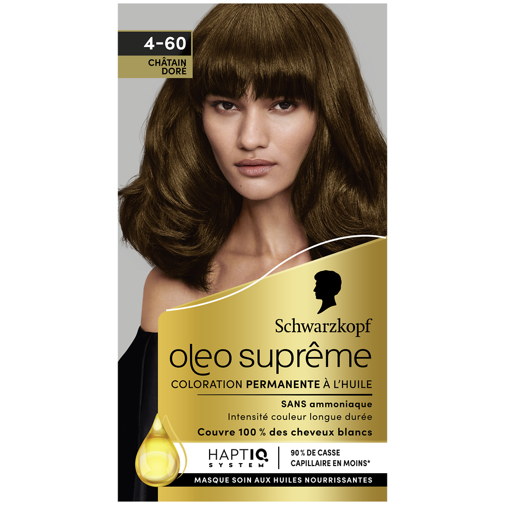 Coloration permanente 4-60 châtain doré SCHWARZKOPF OLEO SUPREME - 165ml