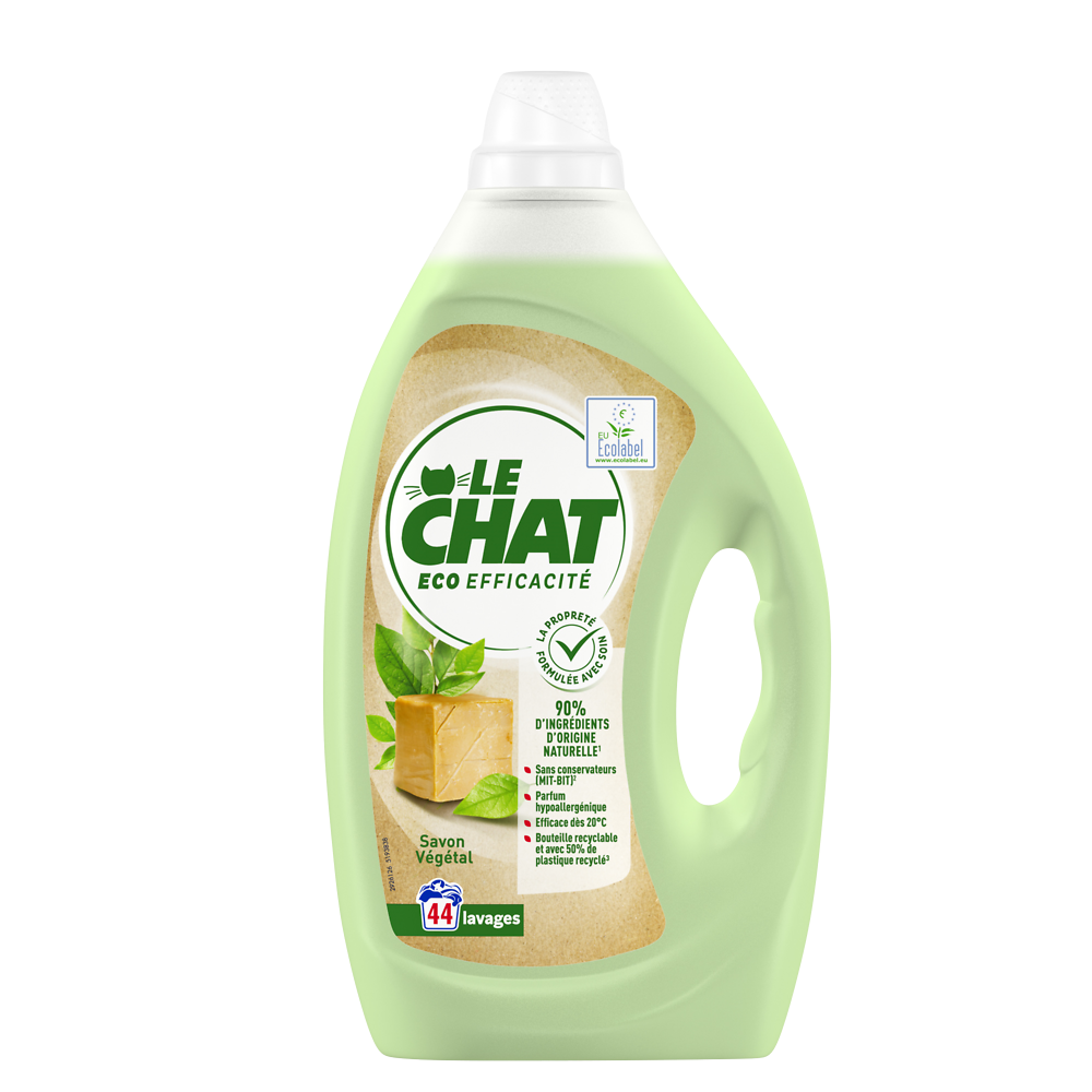 Lessive liquide Eco efficacité savon végétal LE CHAT - 44 lavages