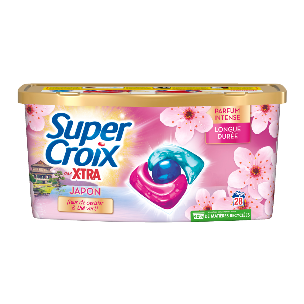 Lessive liquide Japon Fleurs de cerisier SUPER CROIX - 28 lavages