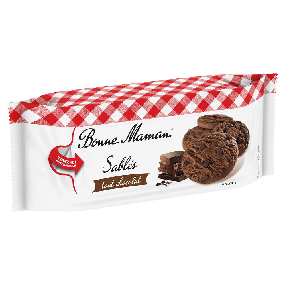 Biscuits Sablés tout chocolat BONNE MAMAN, 150g