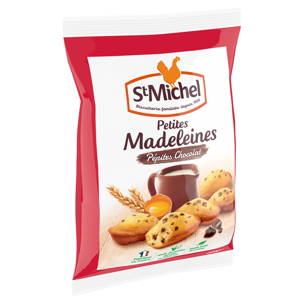 Madeleines pépites chocolat oeufs plein air ST MICHEL paquet de 400g