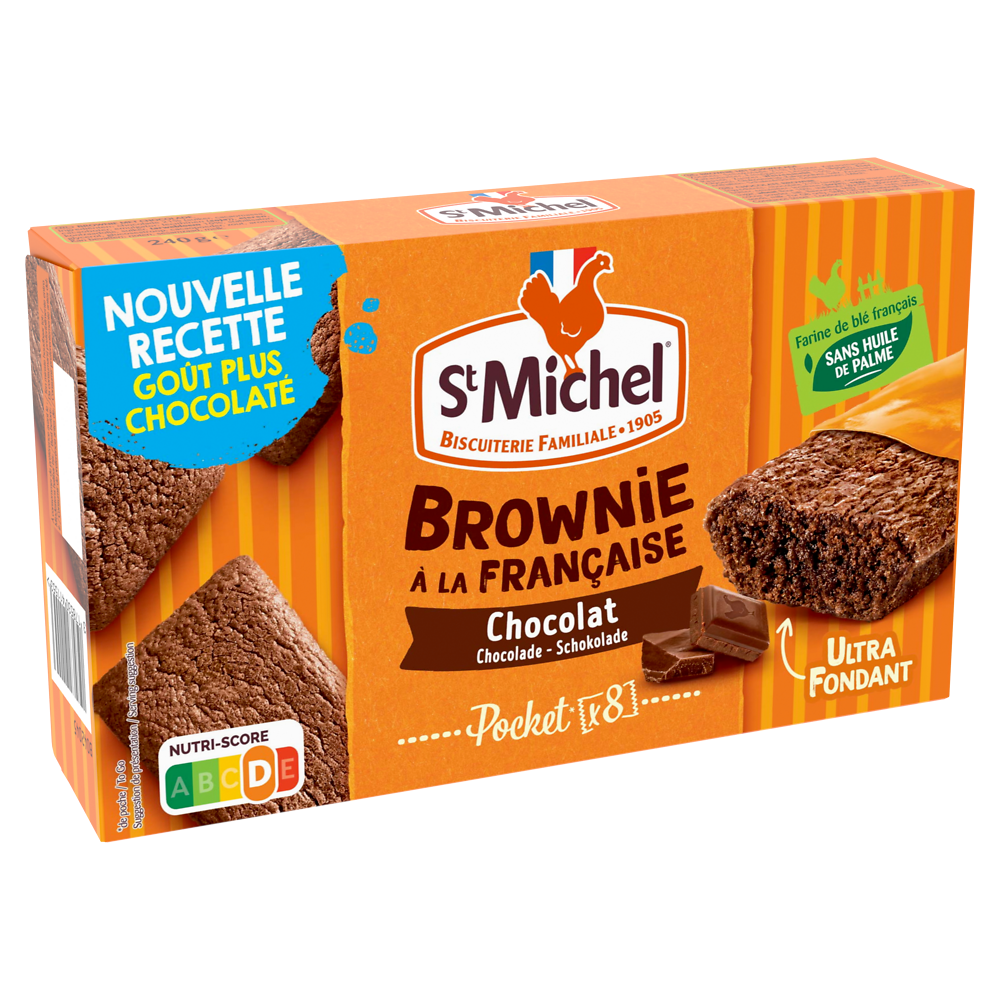 Mini brownie chocolat cocottes SAINT MICHEL, 8 sachets de 240g