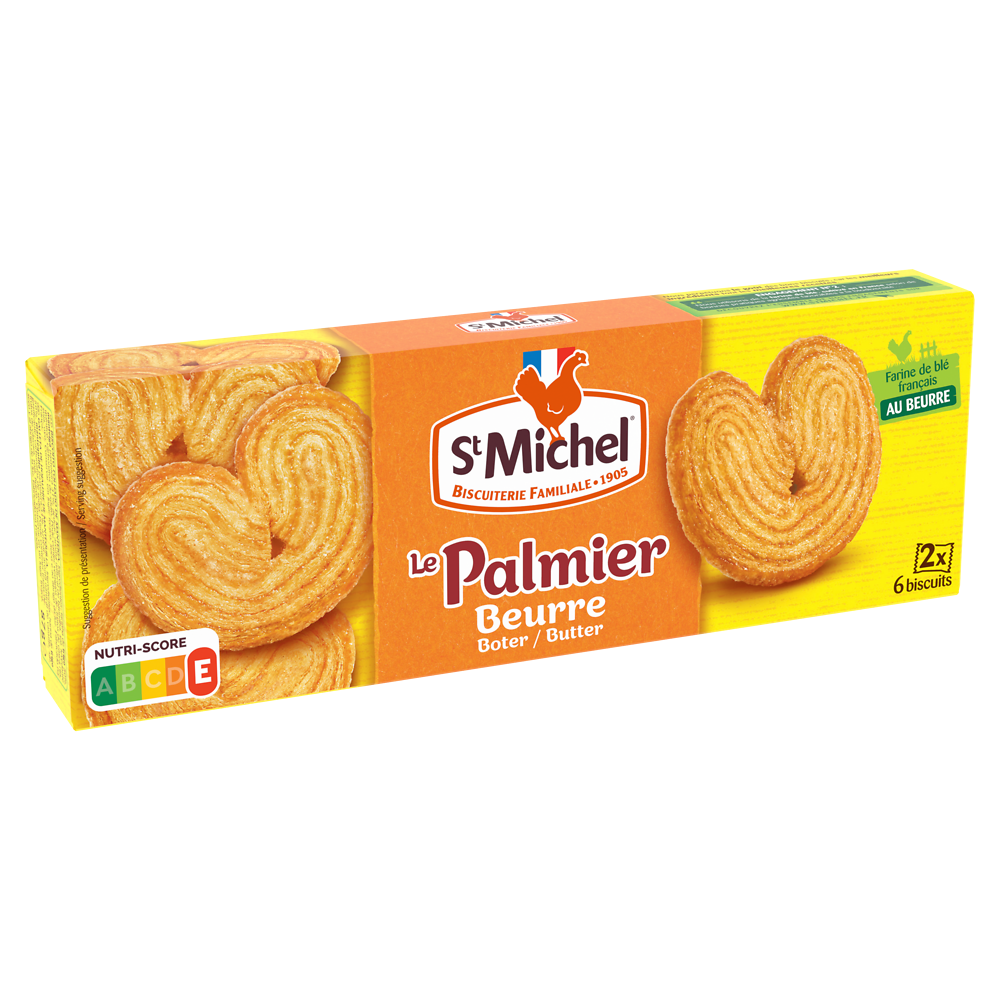 Gâteau Le palmier au beurre SAINT MICHEL, paquet de 87g