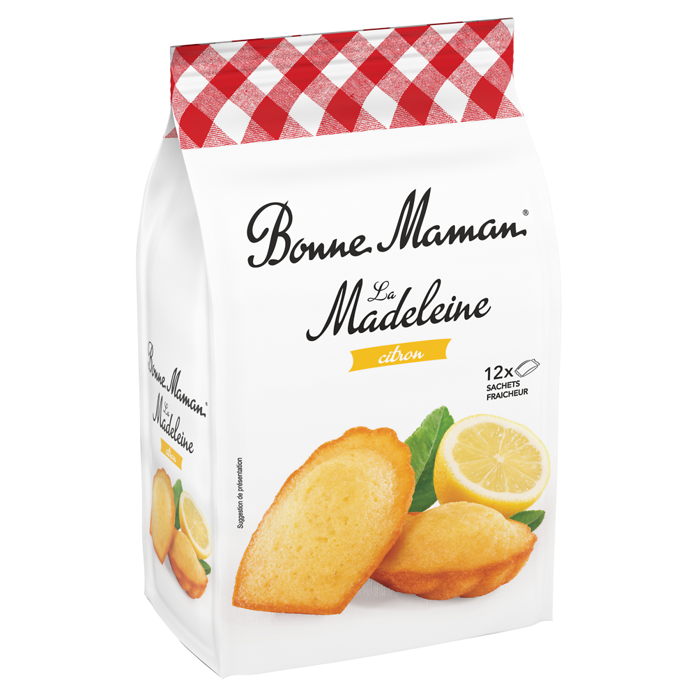 Madeleines citron BONNE MAMAN - x12 sachets - Le paquet de 300g