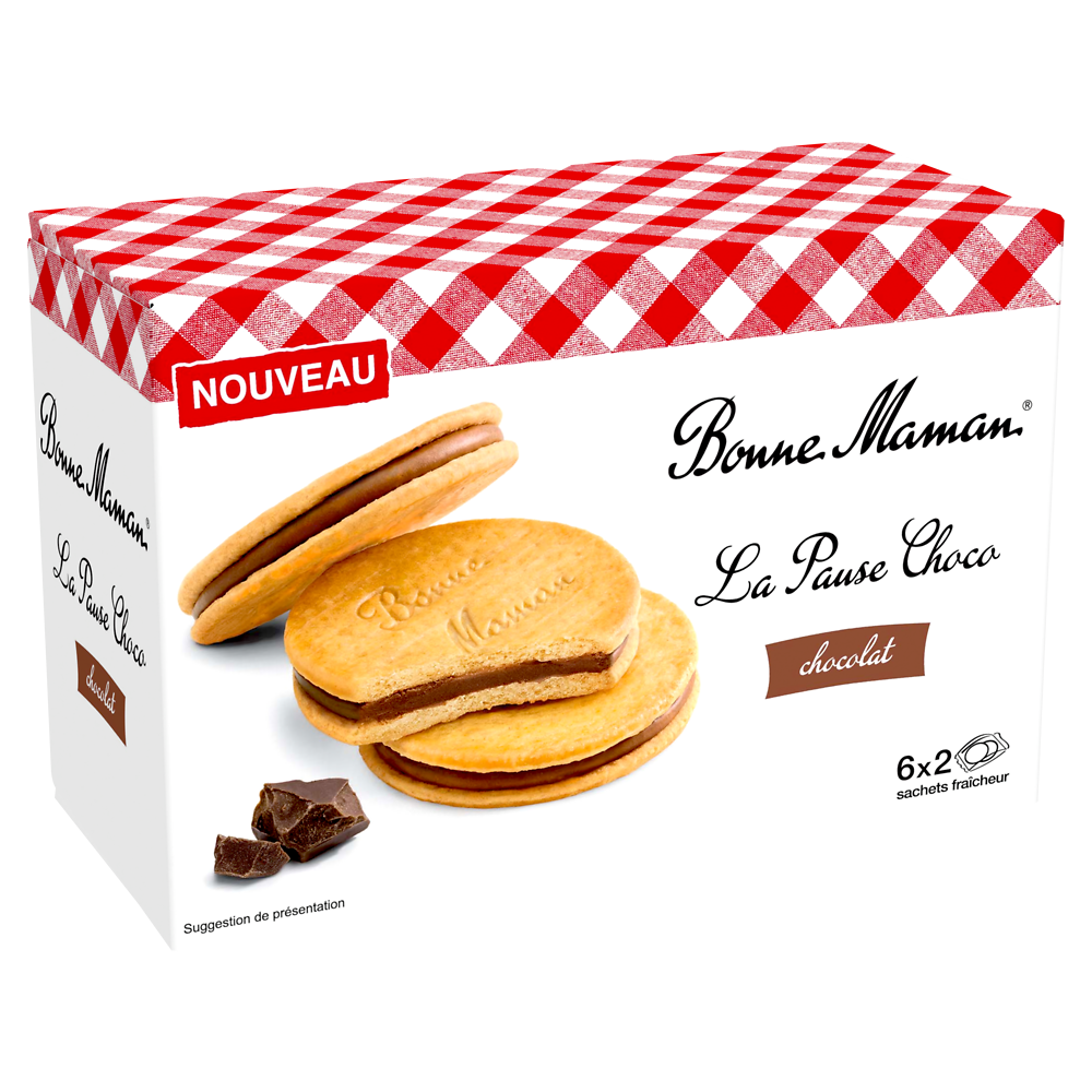 Biscuits la pause chocolat noisettes, BONNE MAMAN, 235g