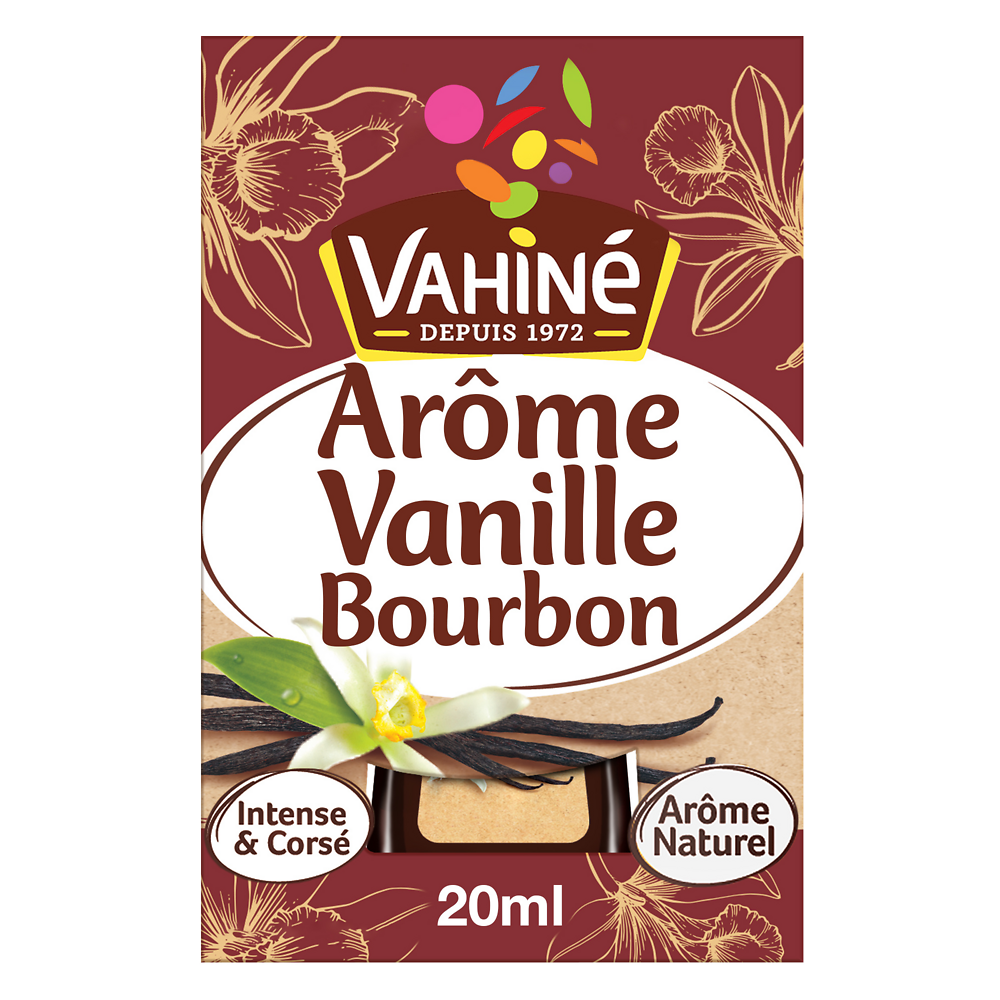 Arôme naturel de vanille VAHINE, flacon de 20ml