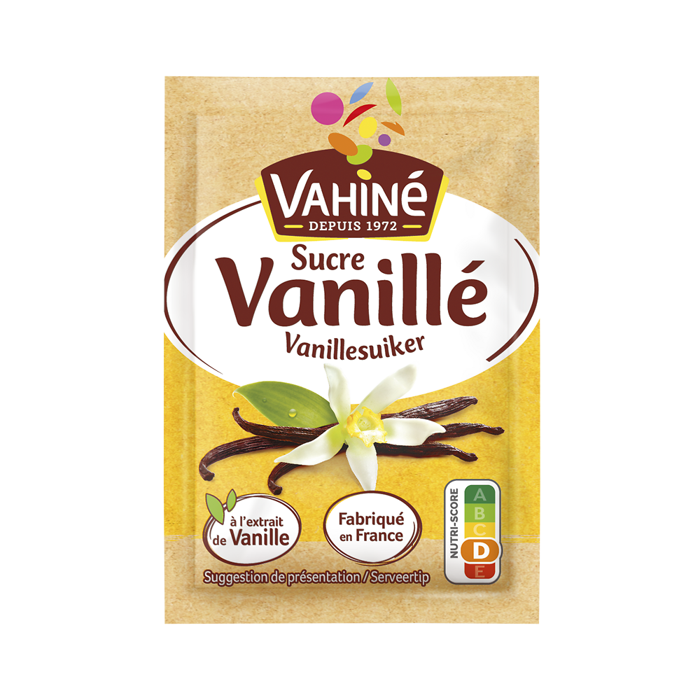 Sucre vanillé VAHINE, 5 sachets, 37,5g