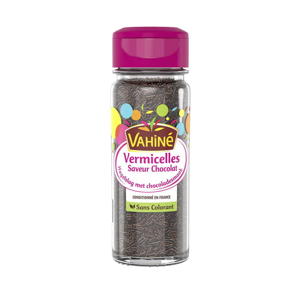 Vermicelles fantaisie chocolat VAHINE, flacon 65G