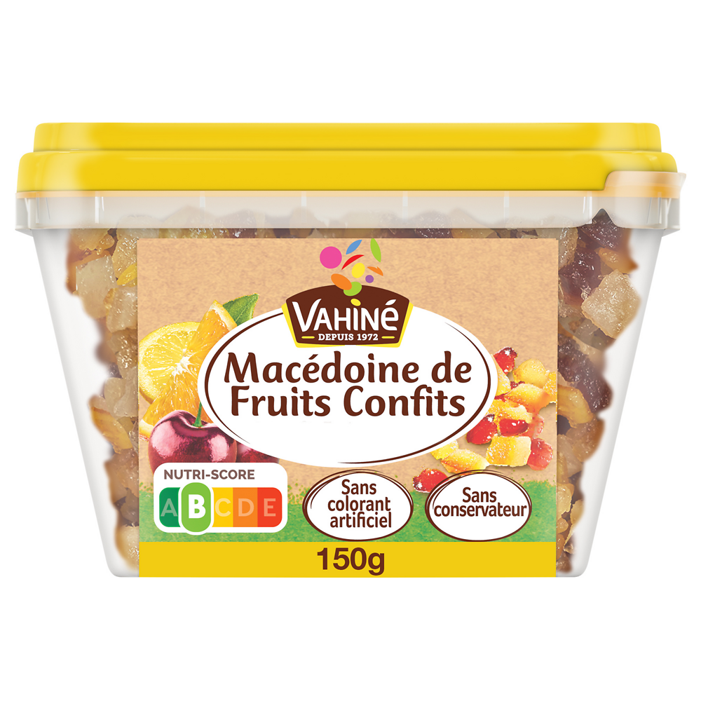 Macedoine de fruits confits VAHINE, boîte 150g