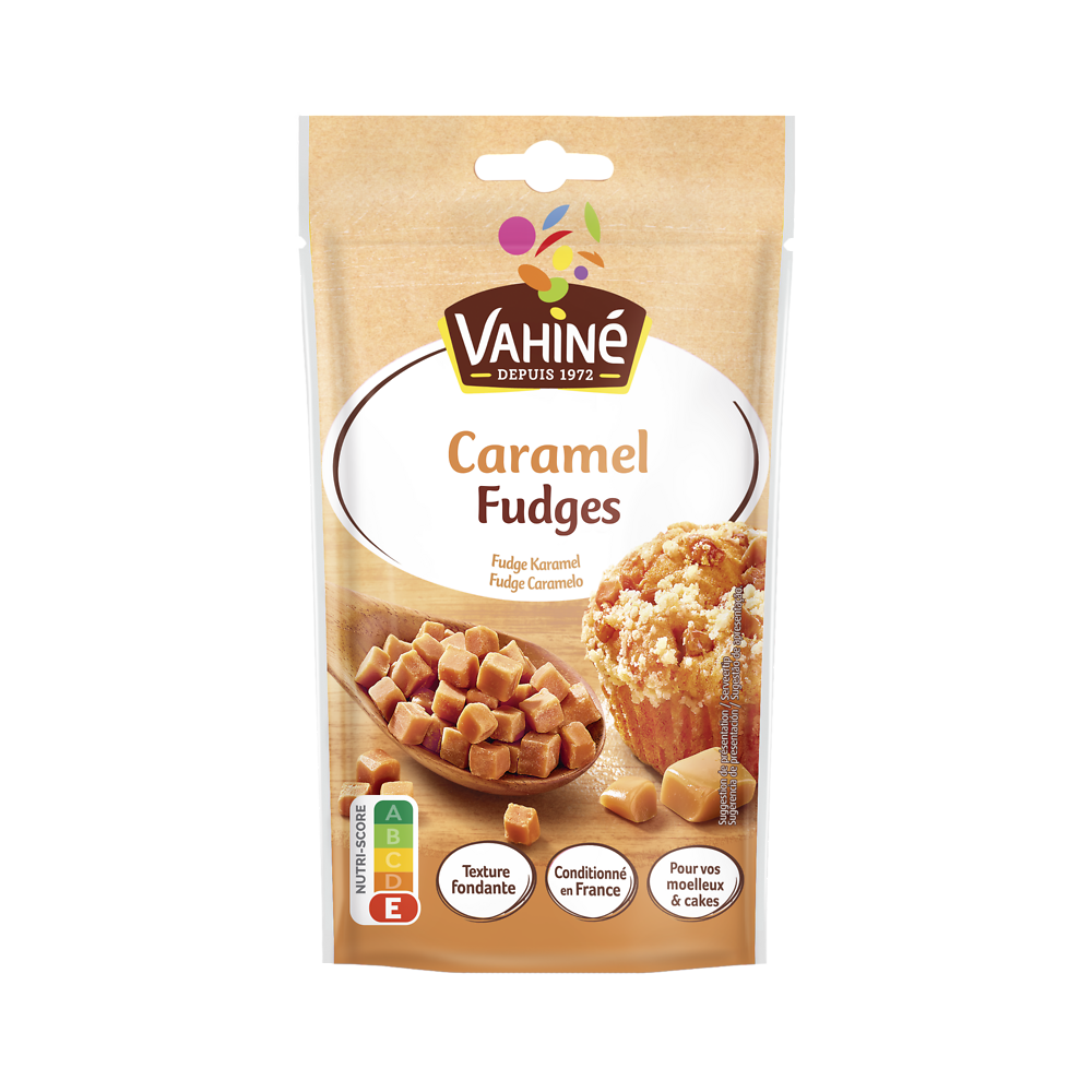 Pépites de confiserie tendre fudge caramel VAHINE, 70g