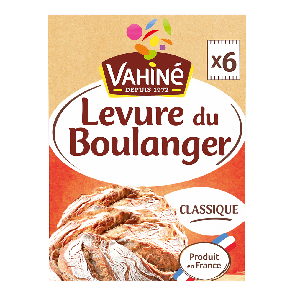 Levure de boulangerie traditionnelle VAHINE, sachets x6 soit 48g