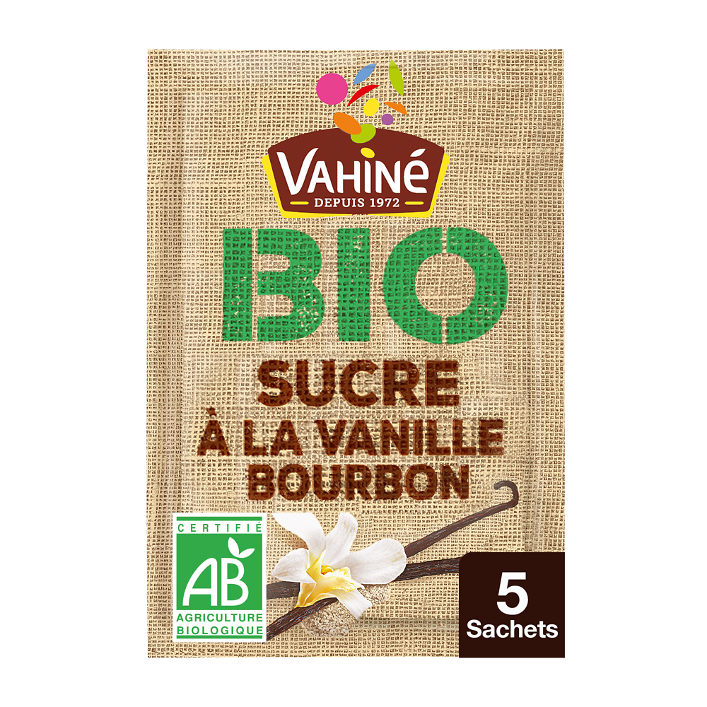 Sucre à la vanille Bourbon bio VAHINE, 35g