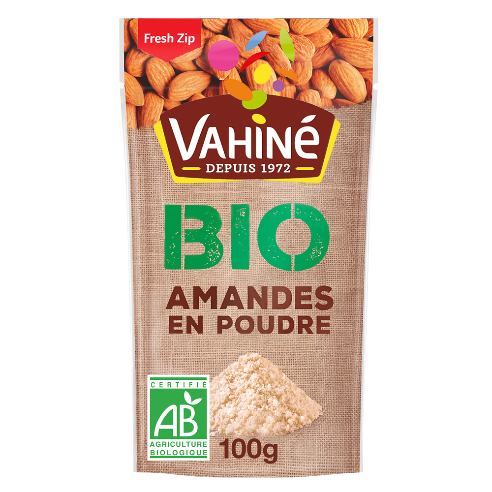 Amandes en poudre bio VAHINE, sachet de 100g