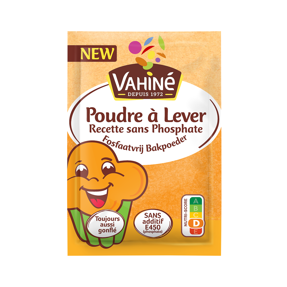 Poudre à lever recette sans phosphate, VAHINE, x6 sachets de 8g, 48g