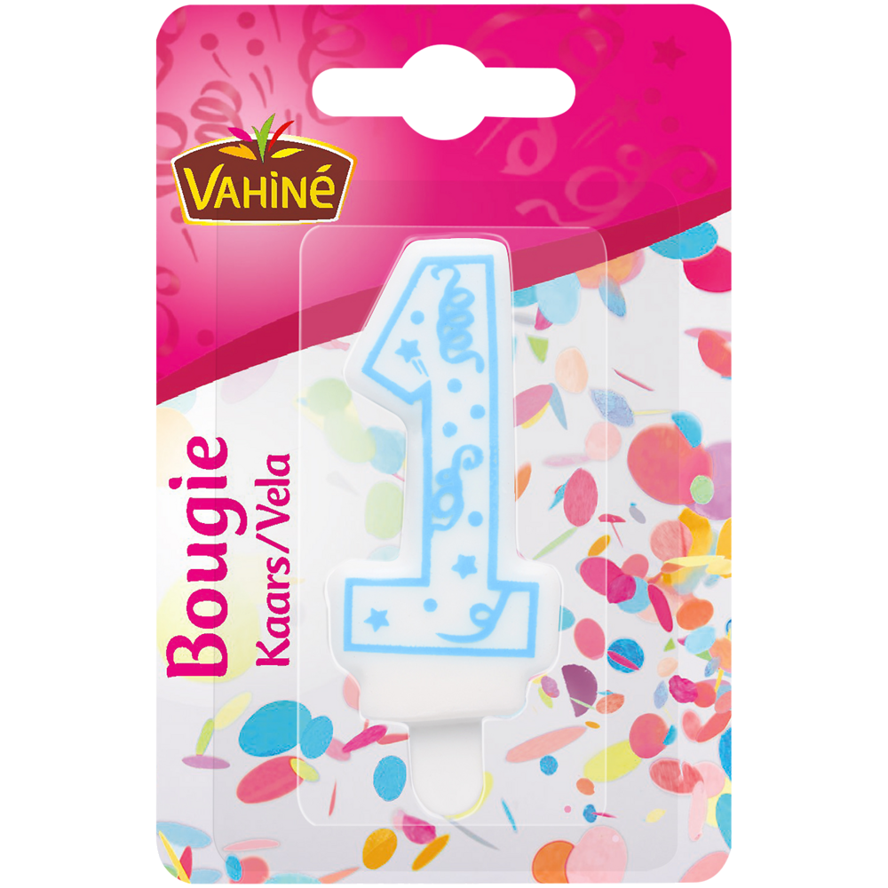 Bougies d'anniversaire chiffre n°1 VAHINE