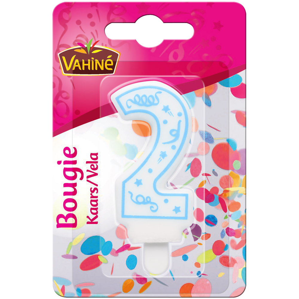 Bougies d'anniversaire chiffre n°2 VAHINE