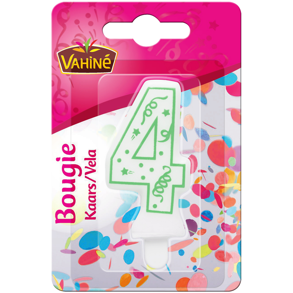 Bougies d'anniversaire chiffre n°4 VAHINE