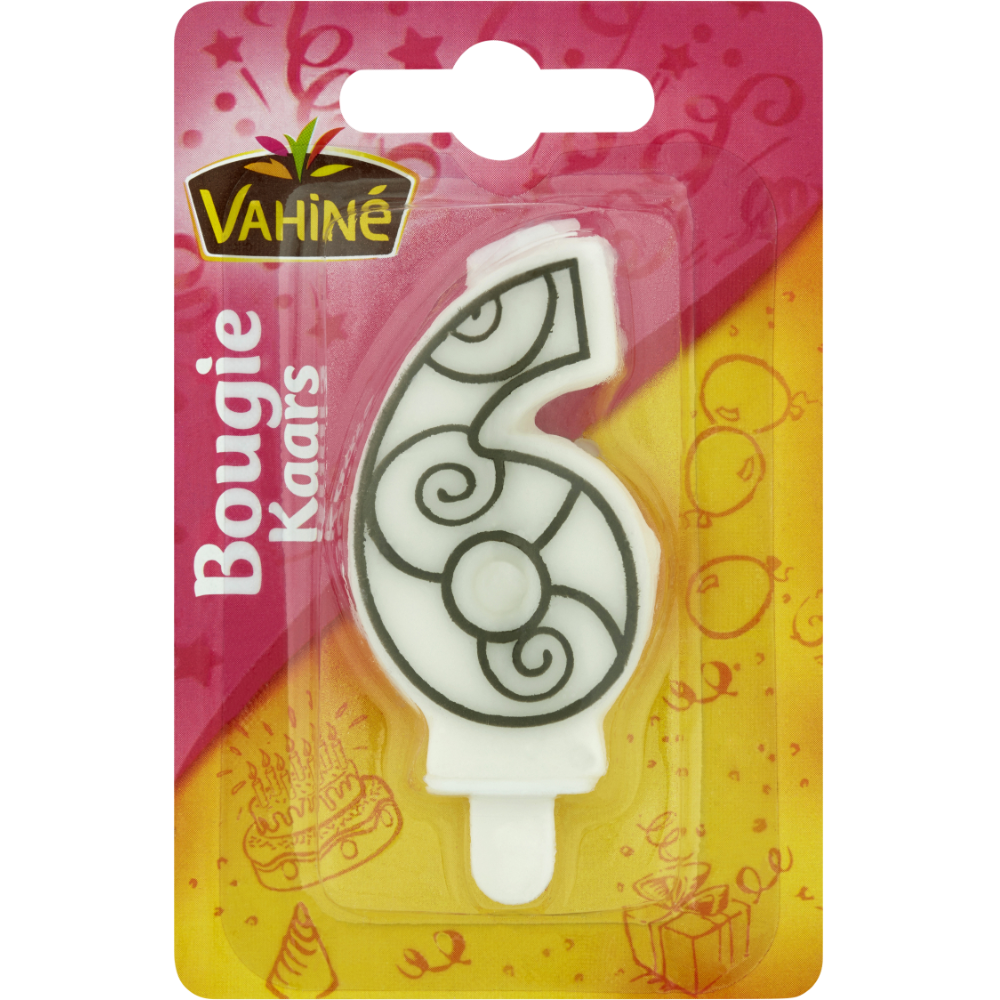 Bougies d'anniversaire chiffre n°6 VAHINE