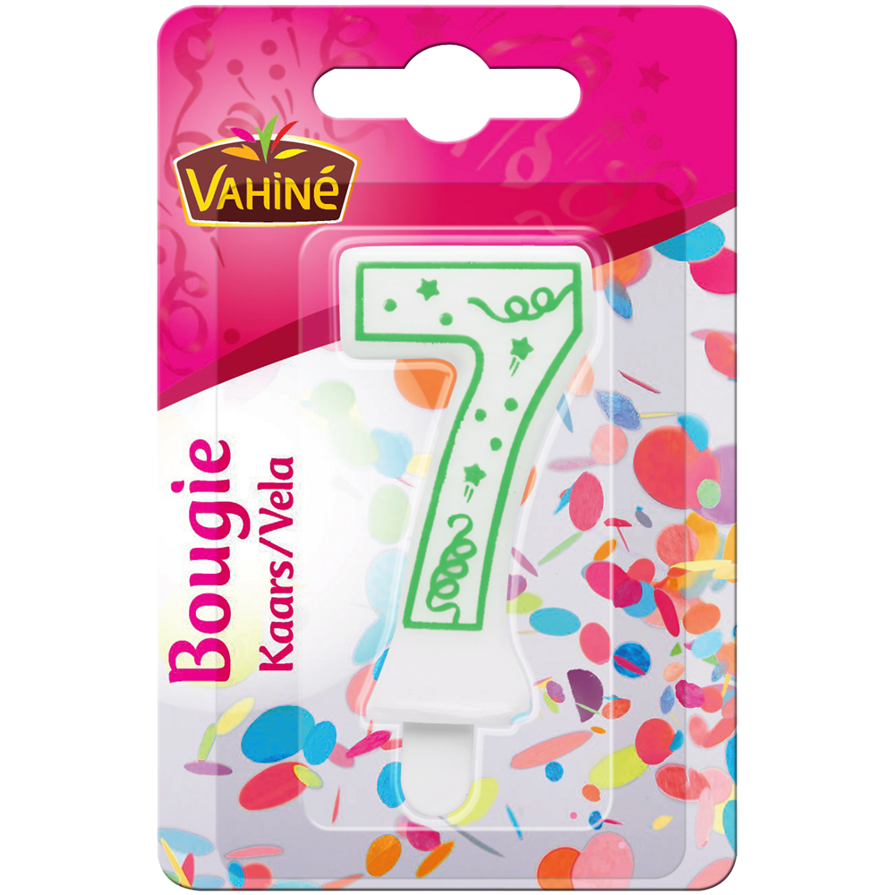 Bougies d'anniversaire chiffre n°7 VAHINE