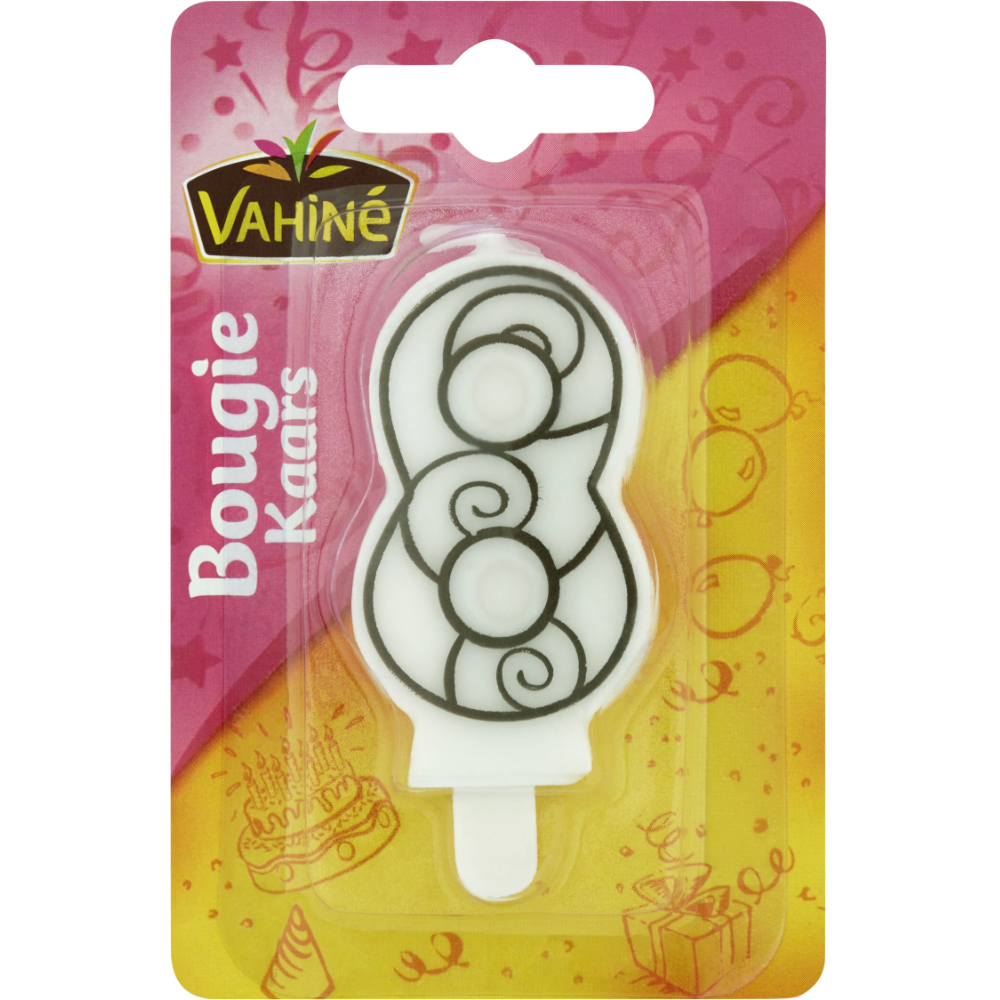 Bougies d'anniversaire chiffre n°8 VAHINE