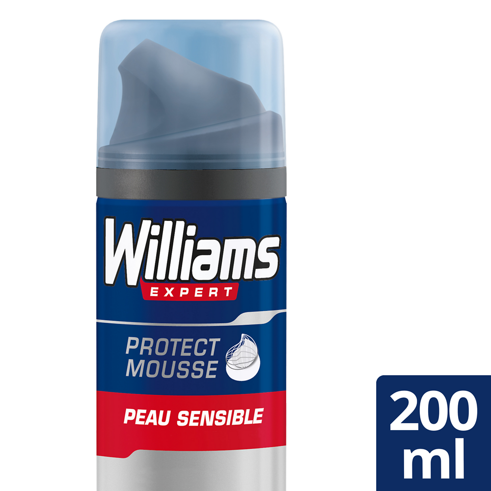 Mousse à raser peaux sensibles WILLIAMS, 200ml