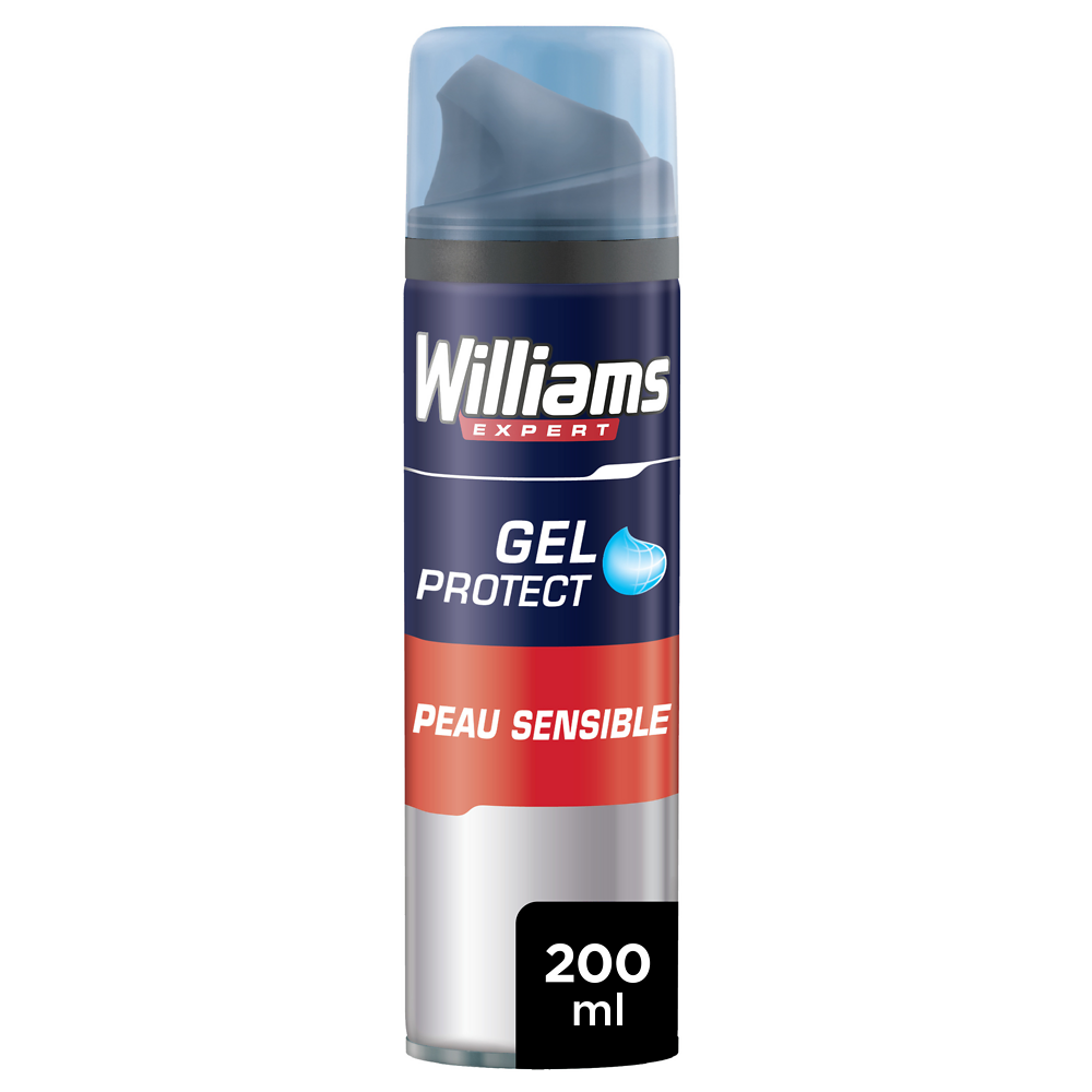 Gel à raser peaux sensibles WILLIAMS, atomiseur de 200ml