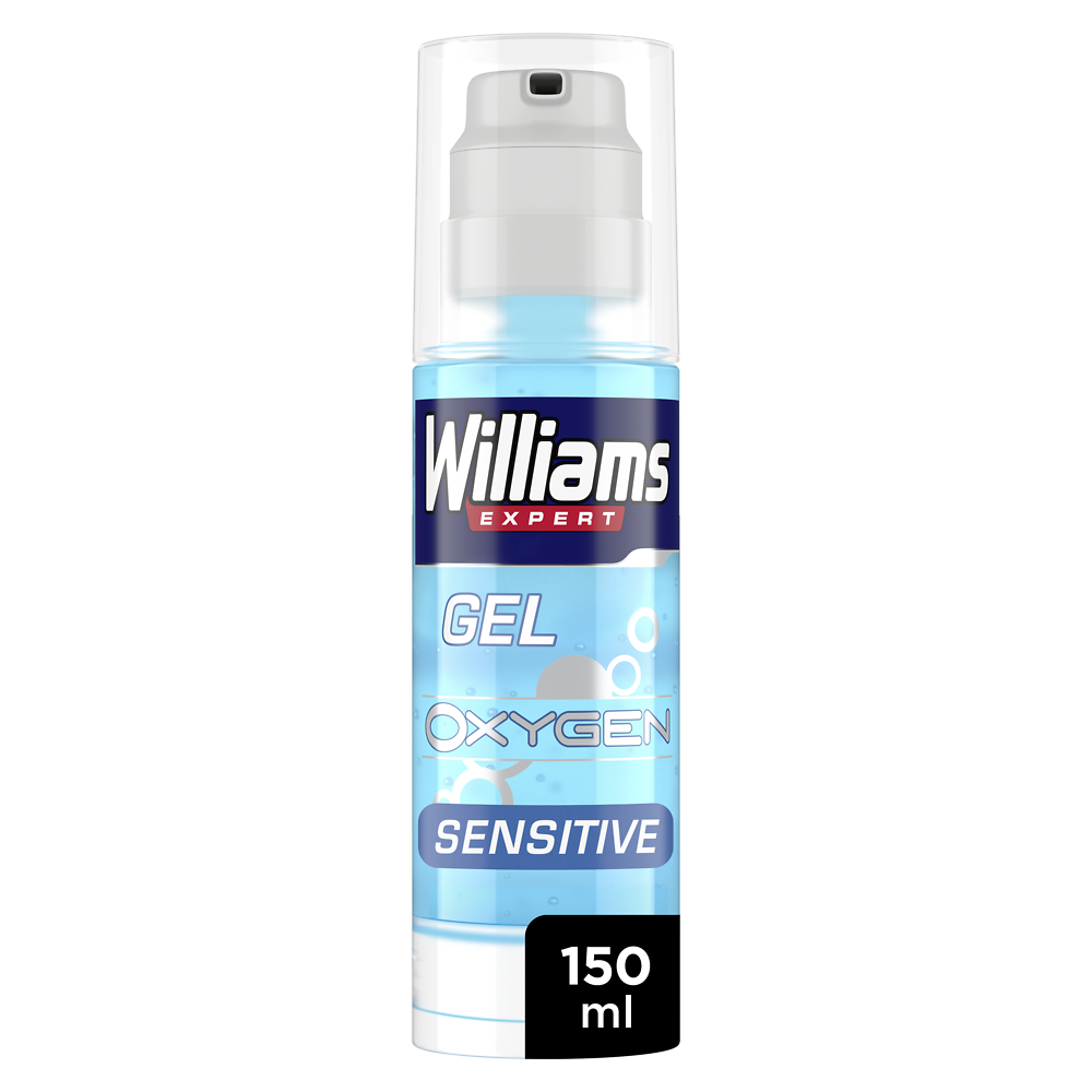 Gel à raser Oxygen pour peaux sensibles WILLIAMS, 150ml