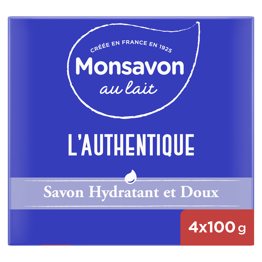 Savon "L'Authentique" MONSAVON, 4x100g