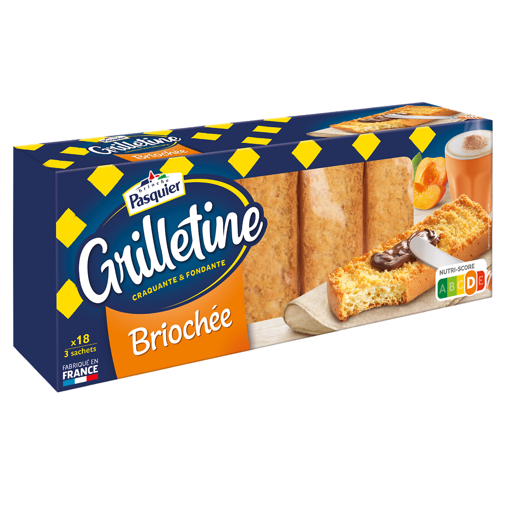 Tartines grillées briochées Grilletine PASQUIER - Paquet de  255g