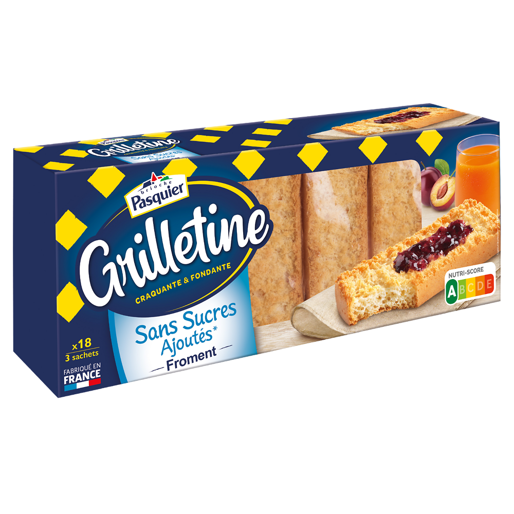 Grillettines froment sans sucres ajoutés PASQUIER 255g