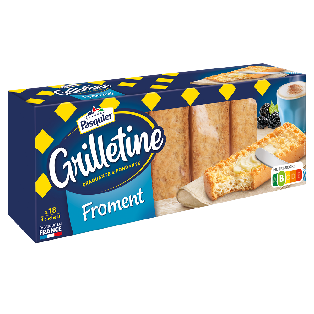 Grillettine froment brioche PASQUIER paquet 242g