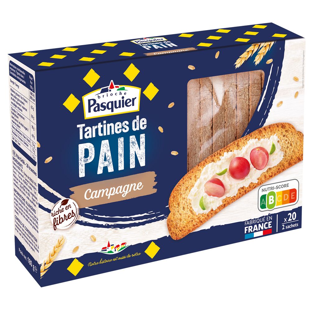 Tartines de pain Campagne PASQUIER - Paquet de  180g