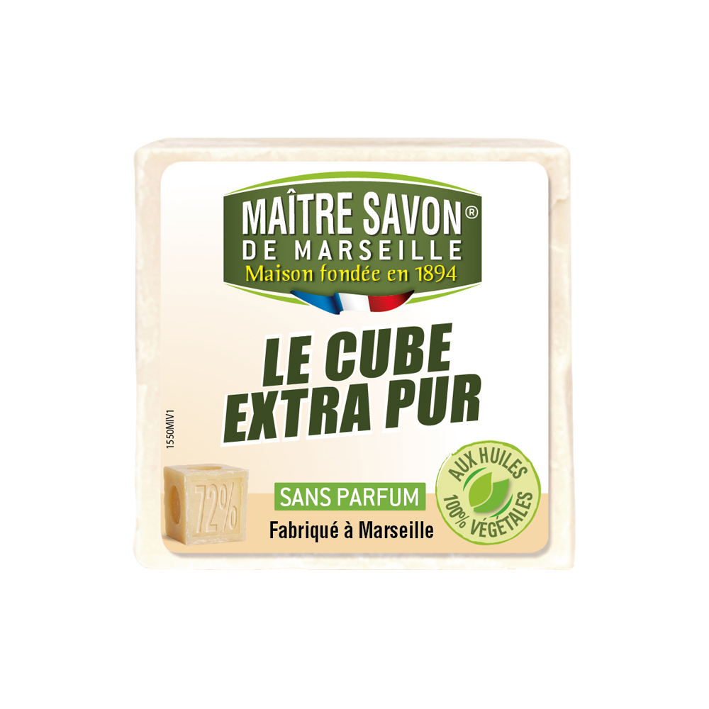 Savon de Marseille traditionnel pur blanc MAÎTRE SAVON DE MARSEILLE, 300g