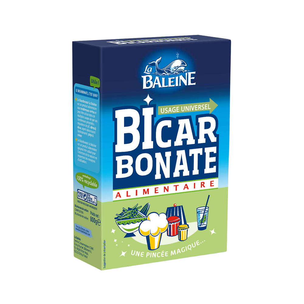 Bicarbonate alimentaire LA BALEINE, étuit de 800g